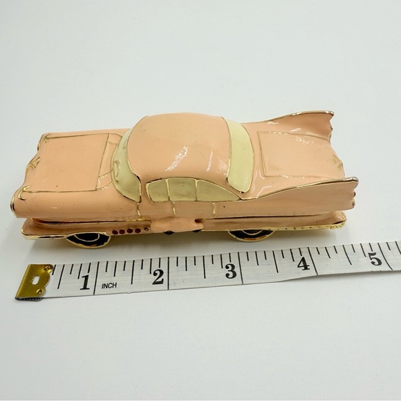 Vintage Limoges Style Trinket Box Car Pink Eldorado - Picture 10 of 10